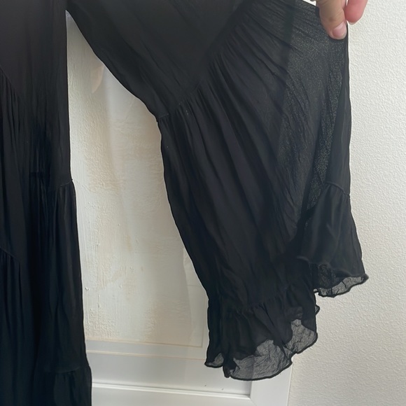 Young, Fabulous & broke black sheer flowy dress -size S - Picture 4 of 5